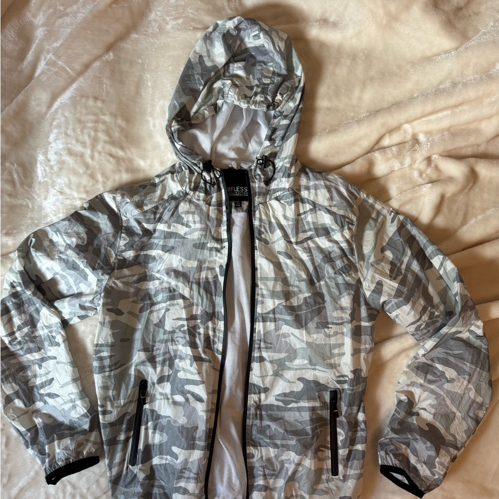 Riflessi Camouflage Hooded Jacket